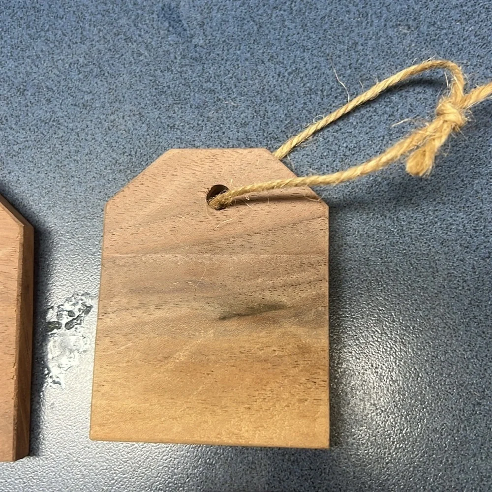 #449 12 Wooden Walnut handmade gift tags great for any occasion